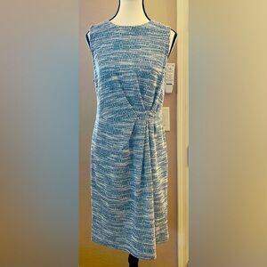 NWT Banana Republic sleeveless navy/white sheath dress. Size 10.